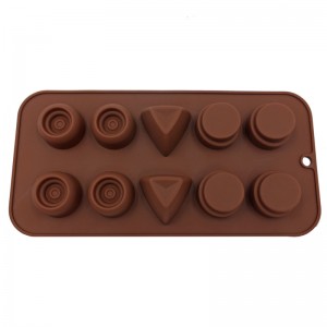 10 Cavities Silicone Chocolate Mold Chip Molds