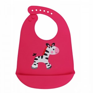 Easily Clean Waterproof Silicone Baby Bib With Food Catcher
