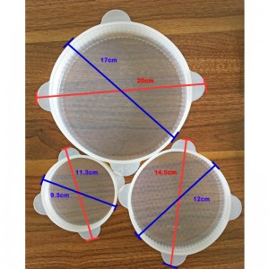 Food Grade Set Of 3 Reusable Lids Bowl Silicone Seal Covers