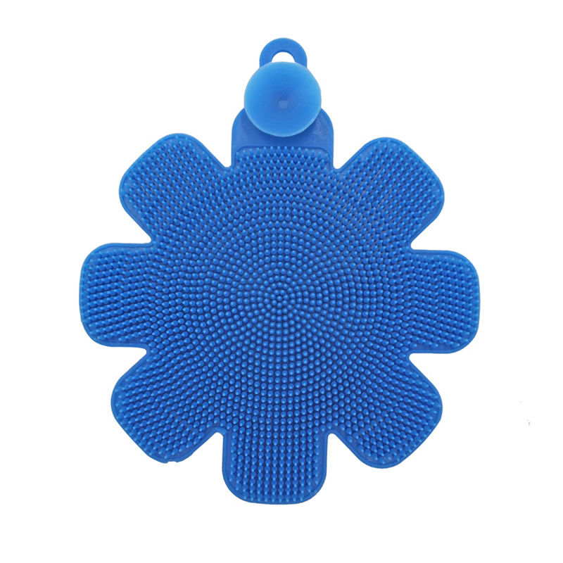 Hot-Sale Cleaning Bowl Washing Flower Shape Silicone Kitchen Cleaning Dish Brush
